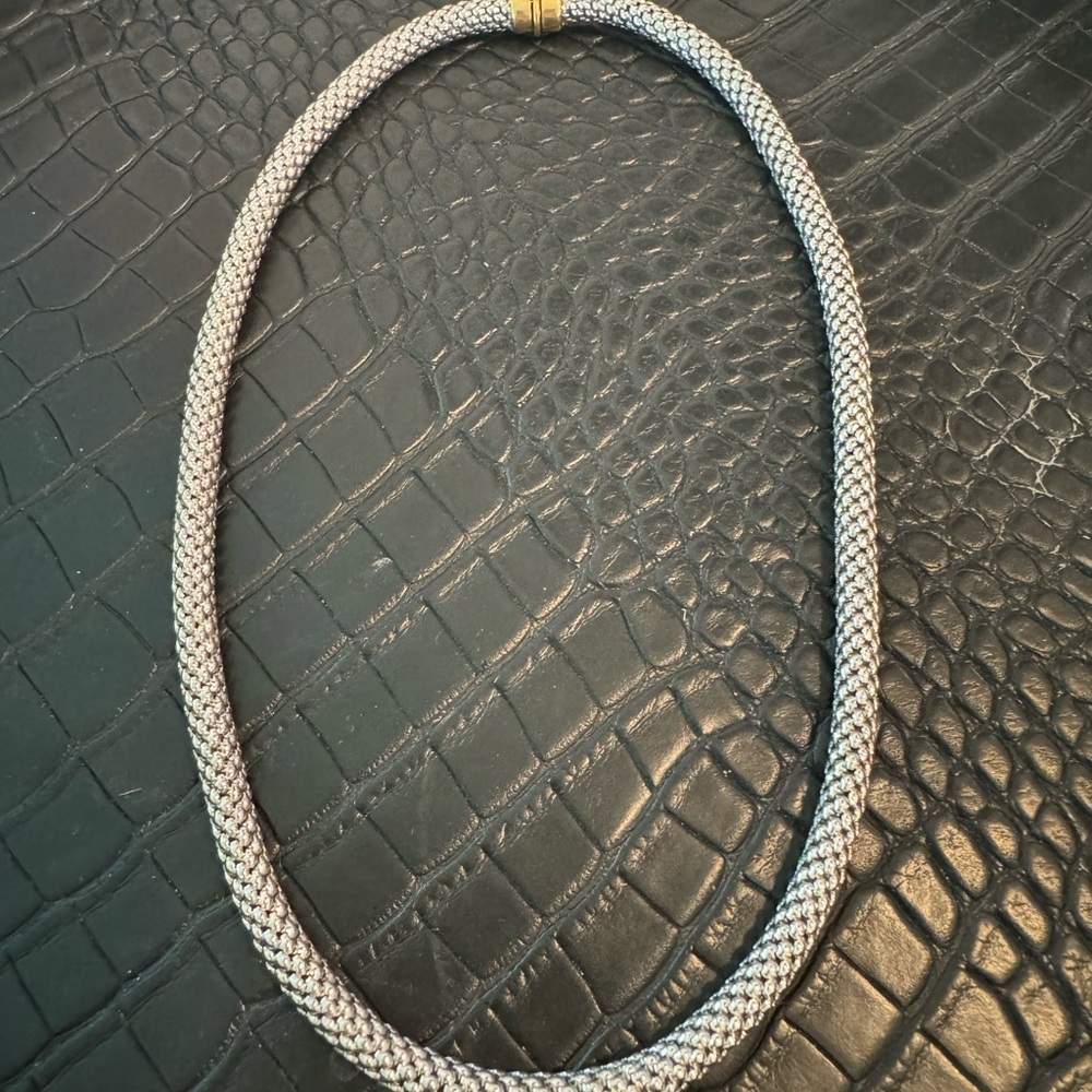 Elegant Silver Braided Necklace